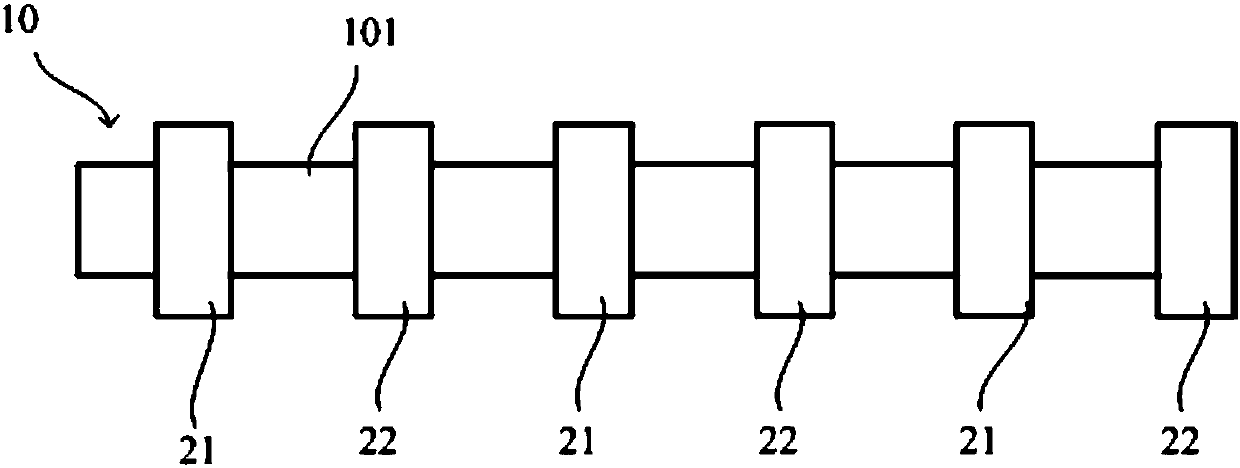 Engine and cam shaft thereof and manufacturing method of cam shaft