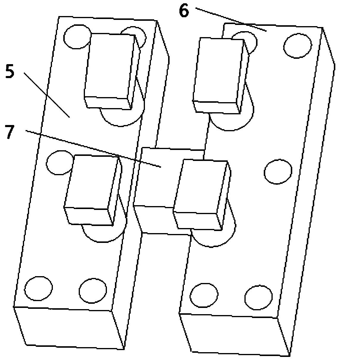 Free-end magnetic circuit adjusting cantilever beam vibration energy collecting device