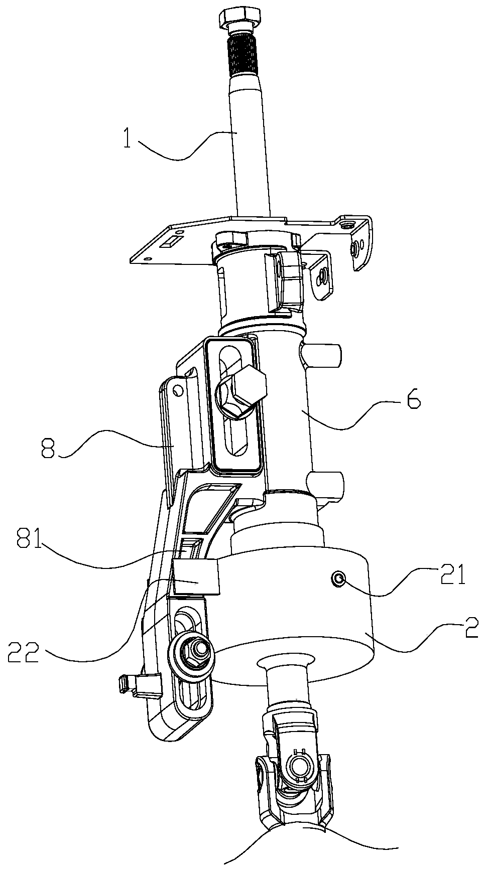 Steering column assembly and vehicle