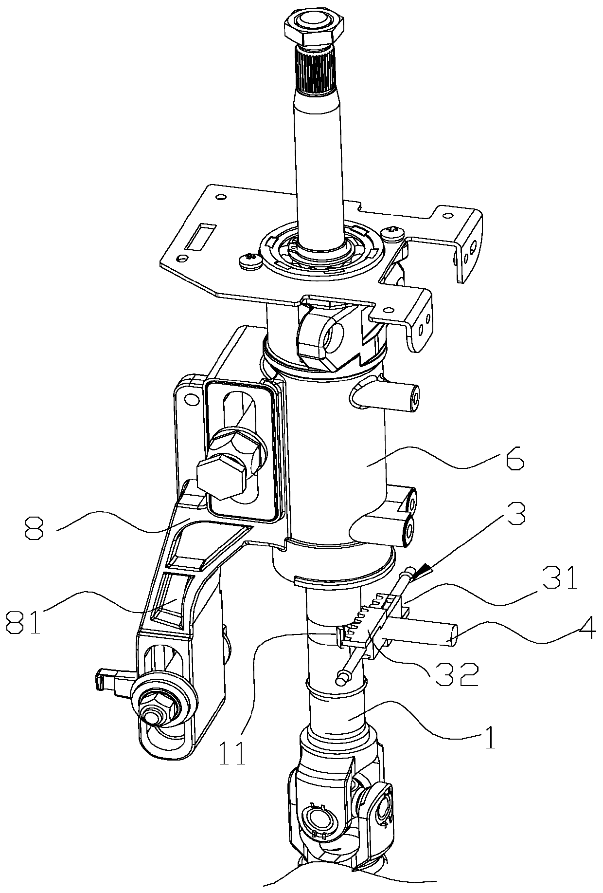 Steering column assembly and vehicle