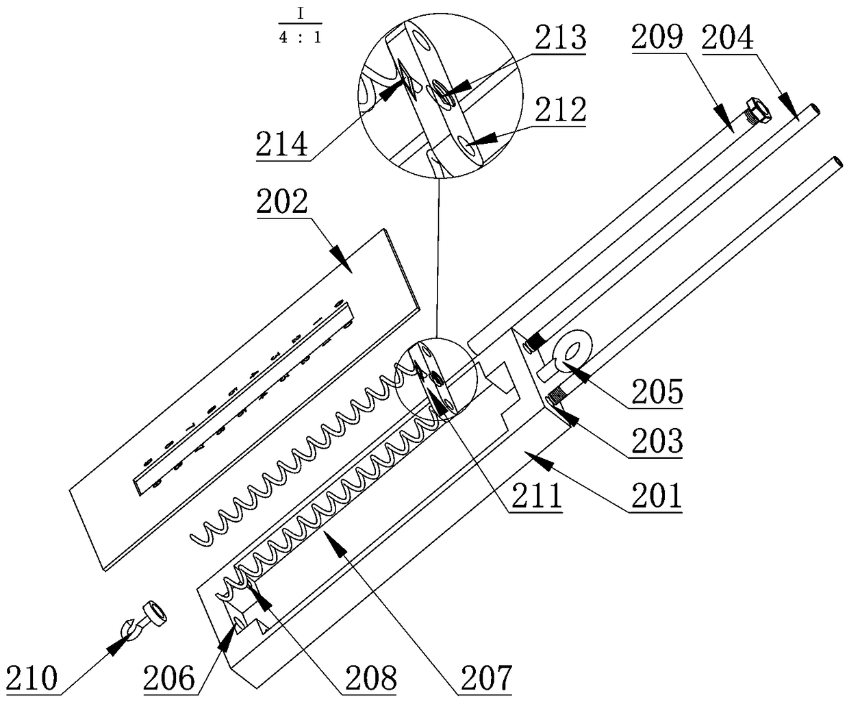 Spring-loaded thrust meter