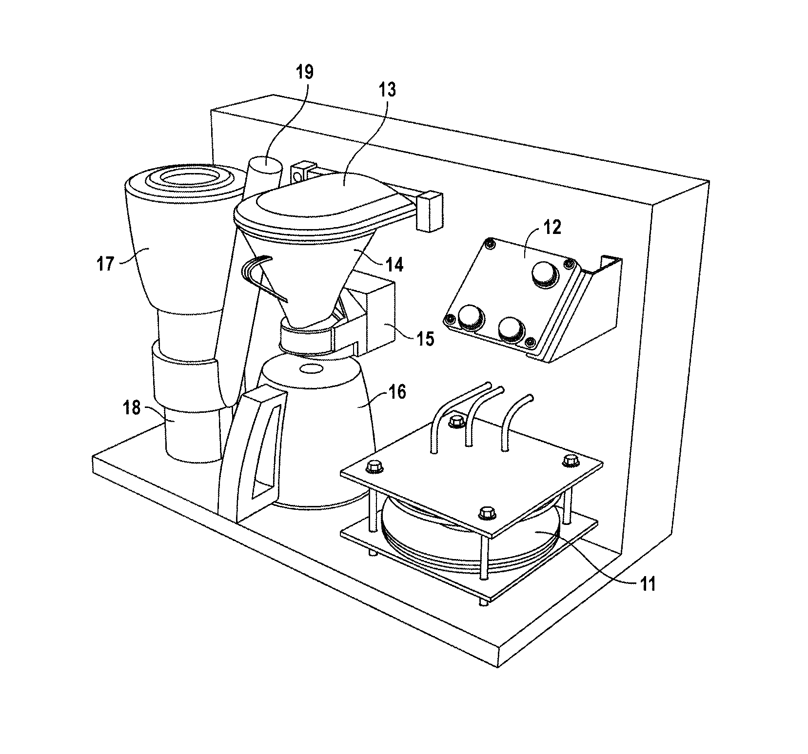 Device for metering coffee brewing