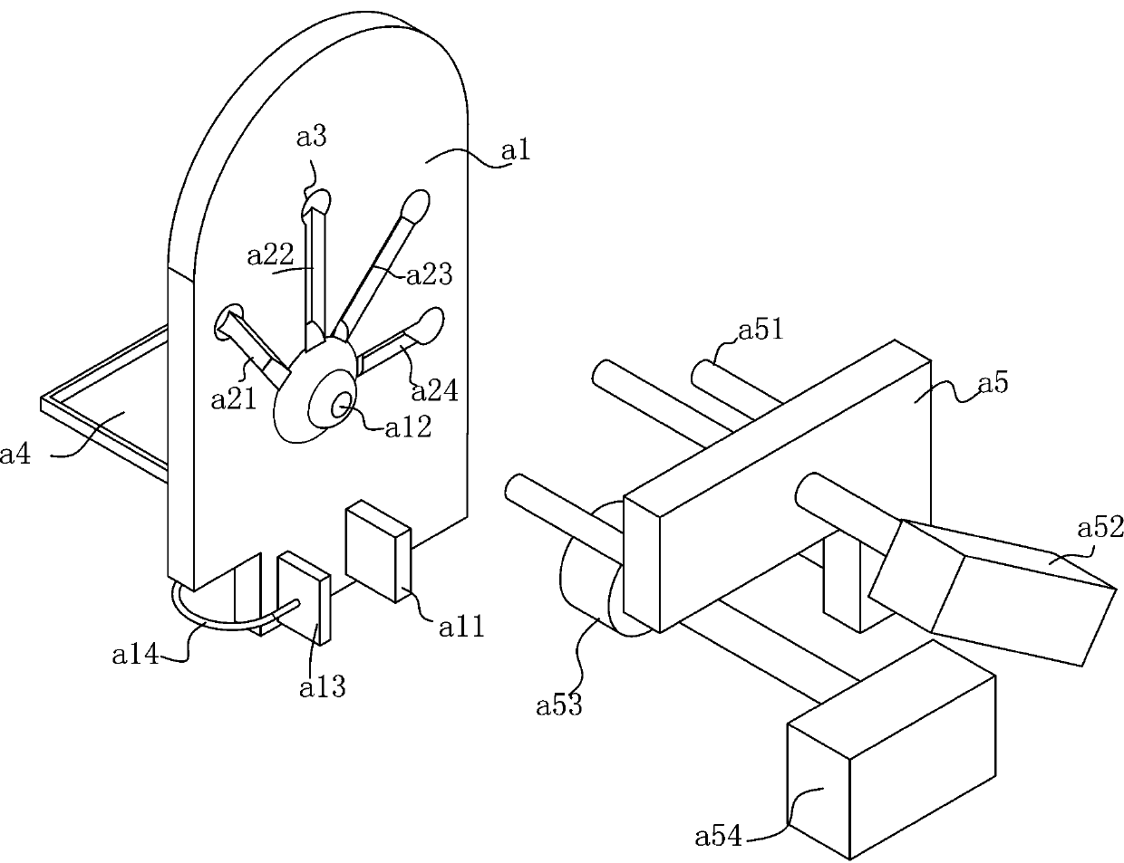 A kind of chicken footnail separation device