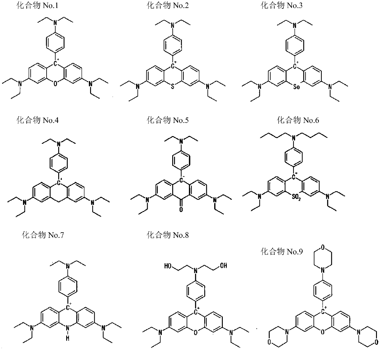 Coloring photosensitive compositions and compounds