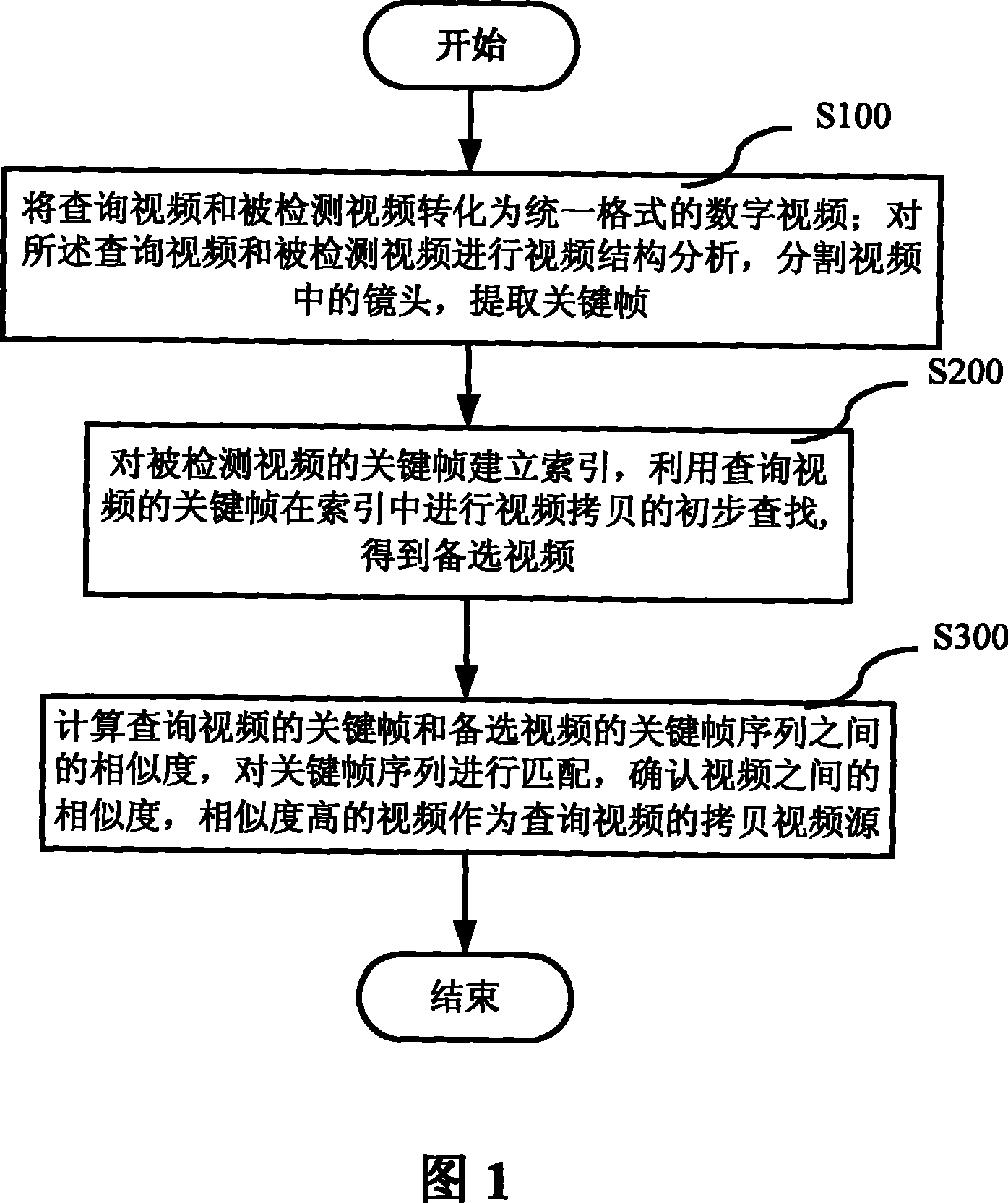 Detection method and system for video copy