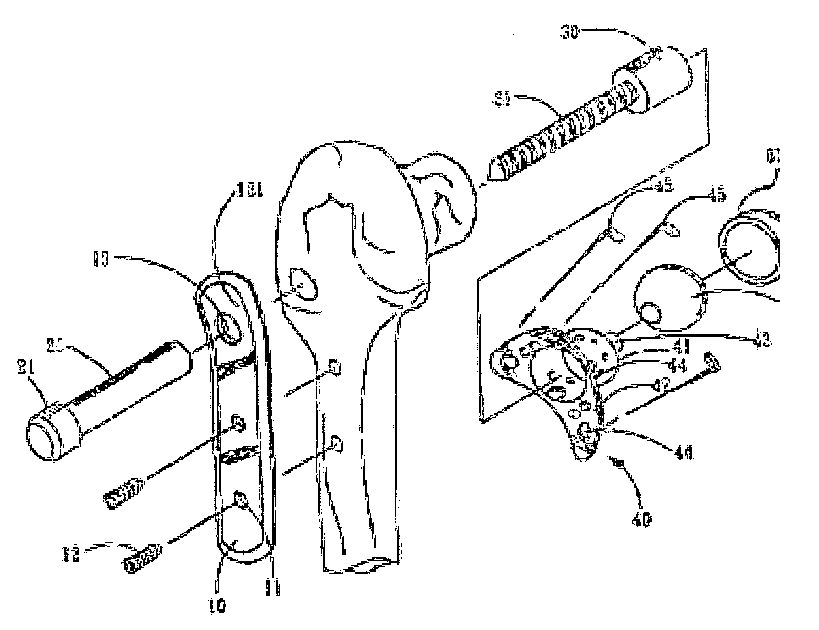 Artificial hip joint without a shaft