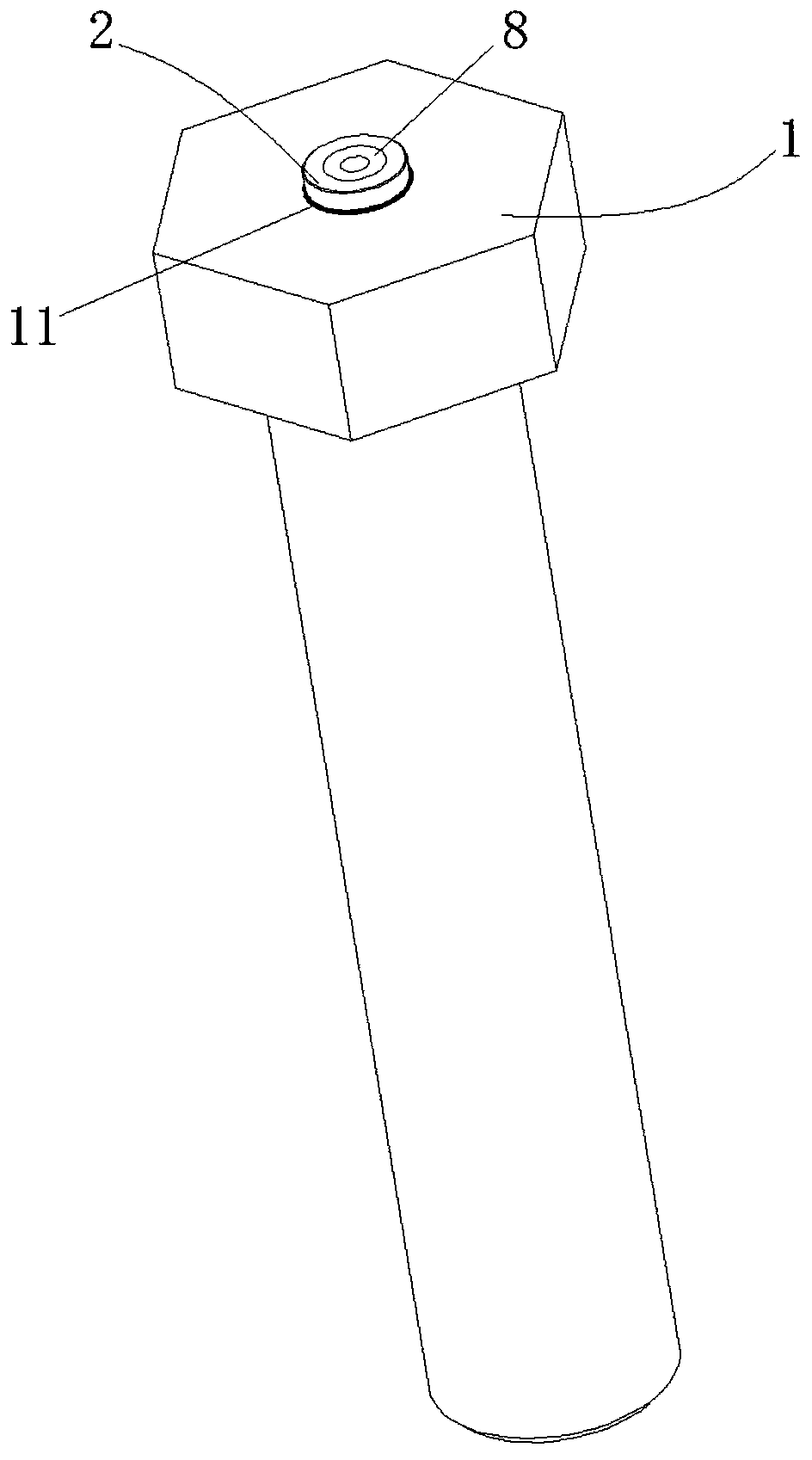 Welding type probe, intelligent bolt and assembly process thereof