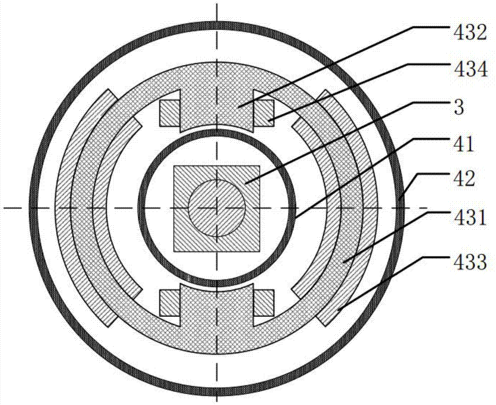 Electromagnetic stirrer for continuous casting solidification end and dynamic control method thereof