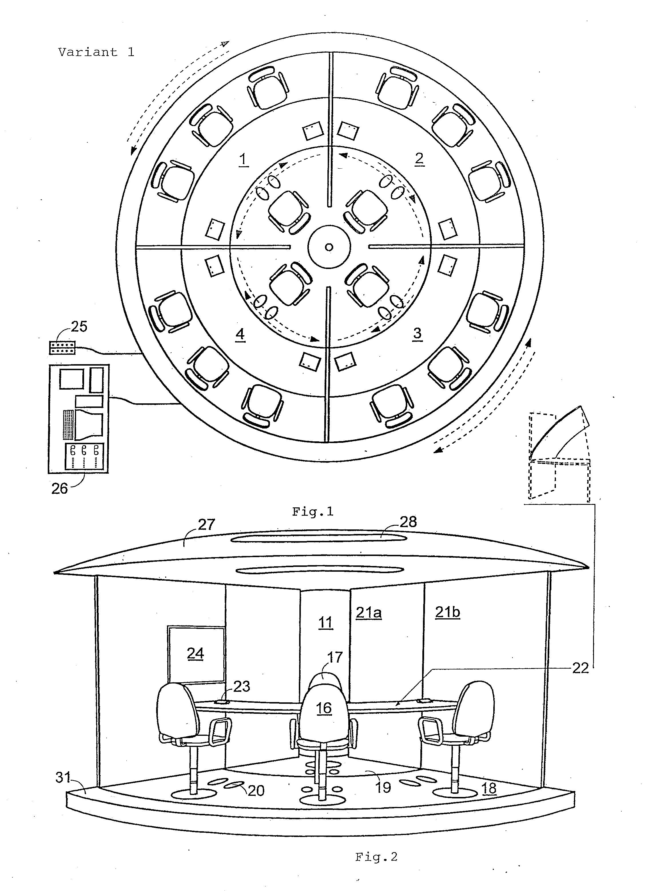 Synergetic training device and a training mode