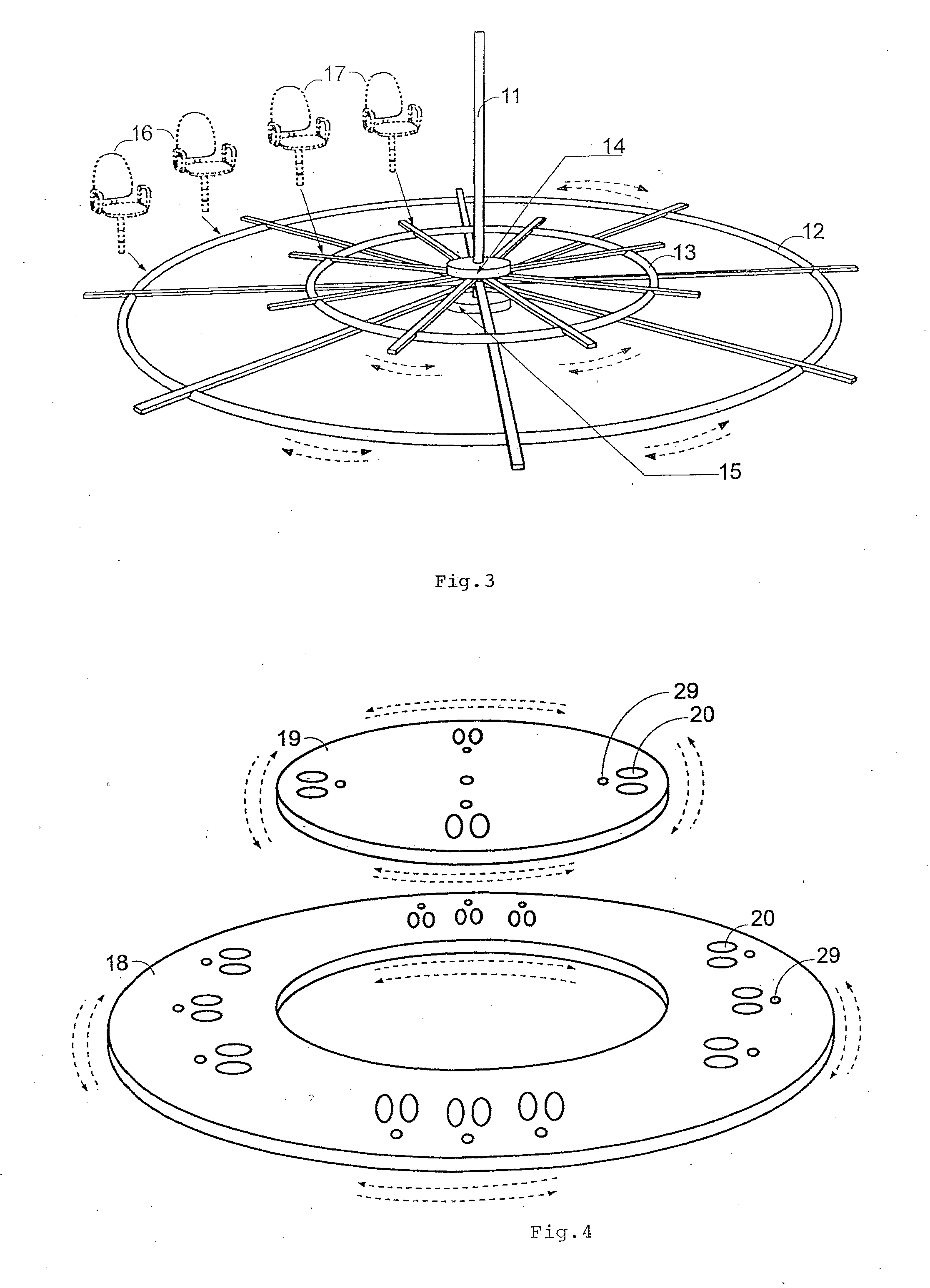 Synergetic training device and a training mode