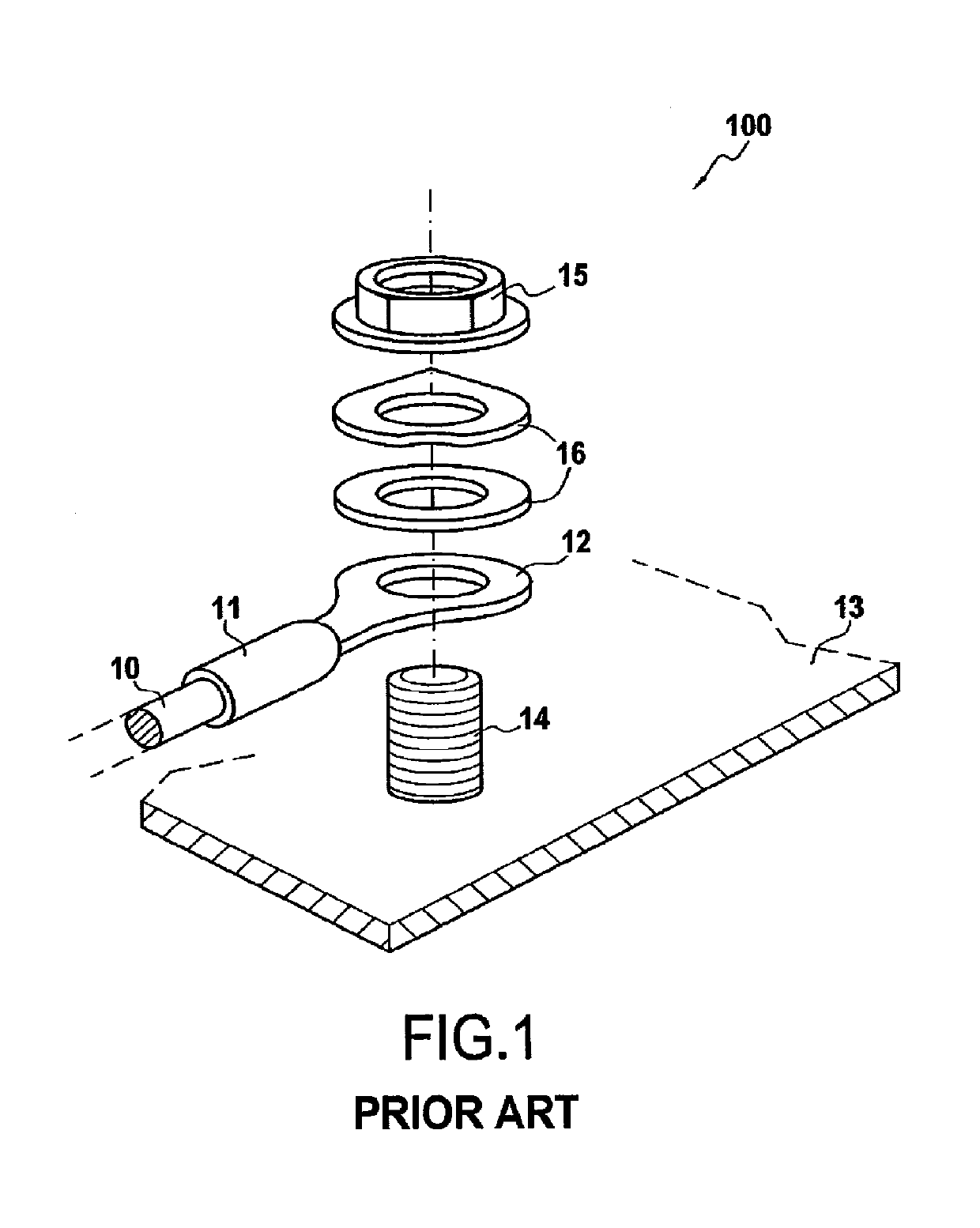 Electrical connection device in an aircraft