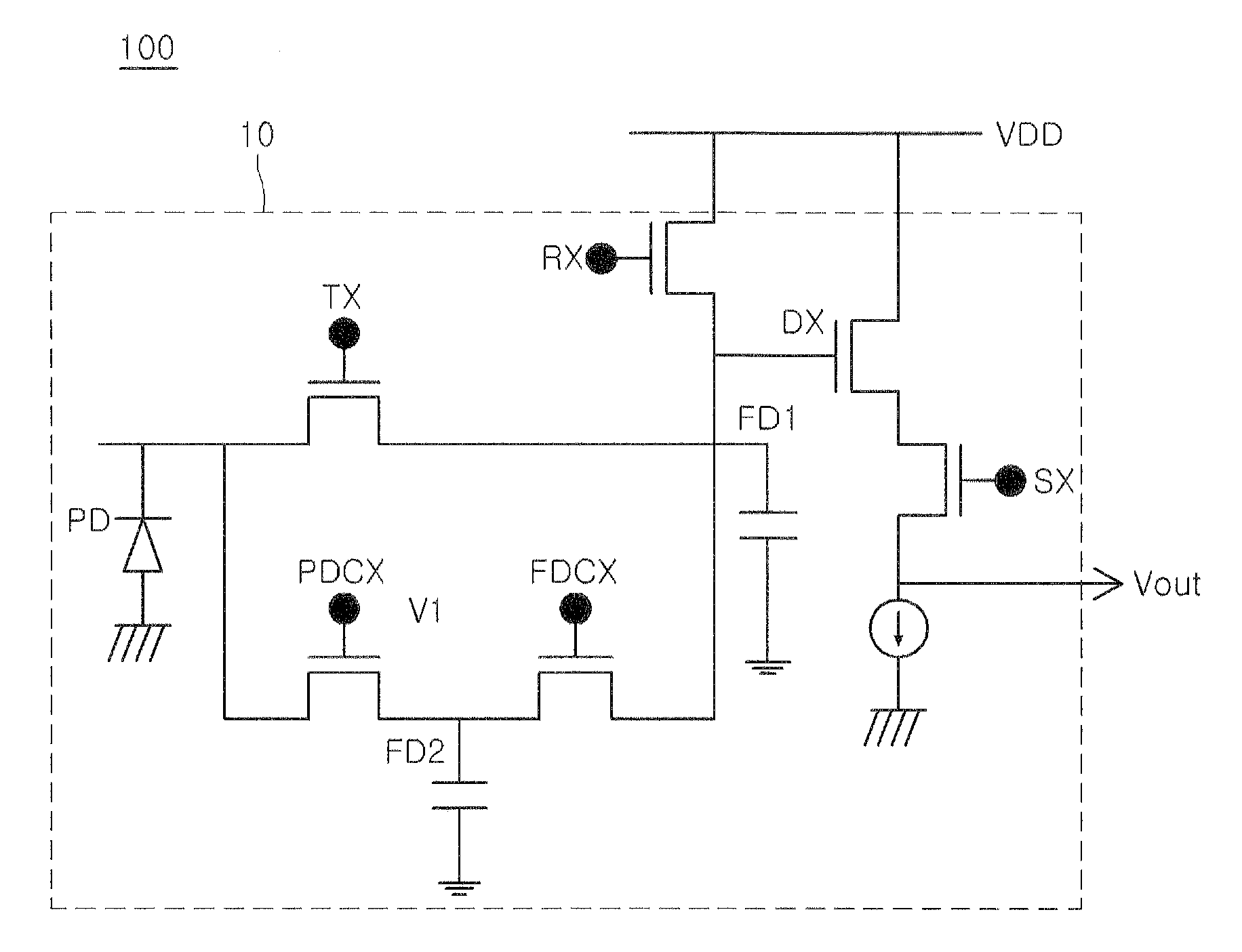 Pixel, pixel array, image sensor including the same and method for operating the image sensor