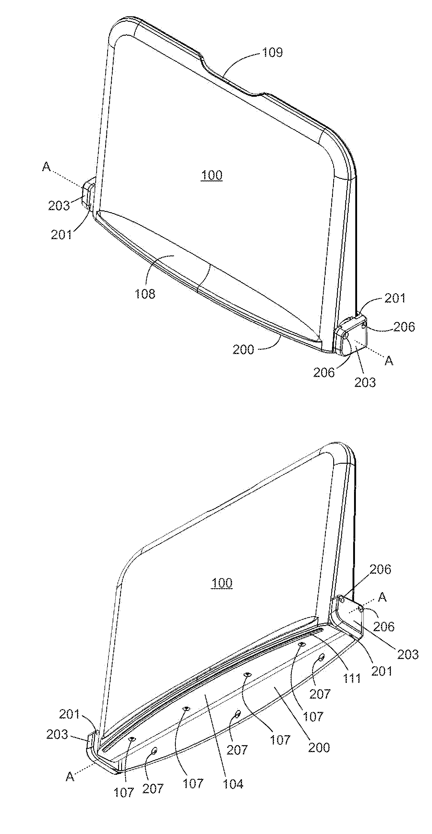 Pivoting shelf