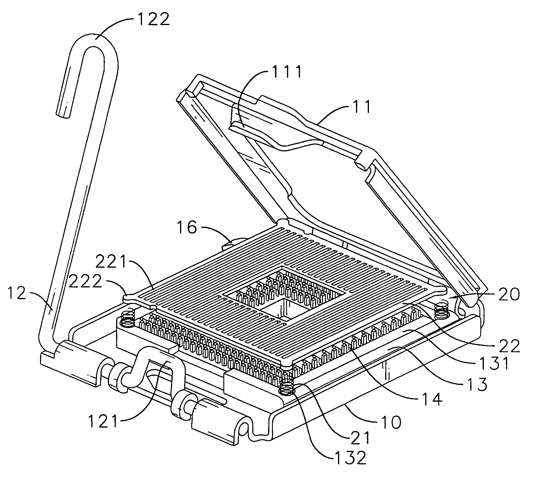 CPU socket with a cushion