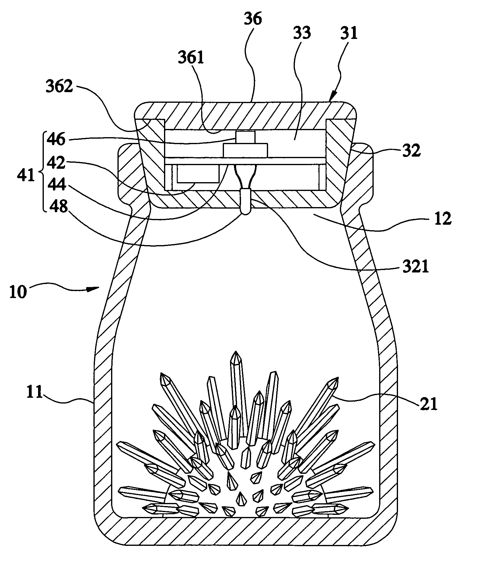 Ornamental container for containing refrangible/reflexible object