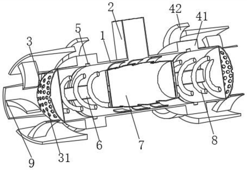 Gas filtering device for energy-saving gas compressor