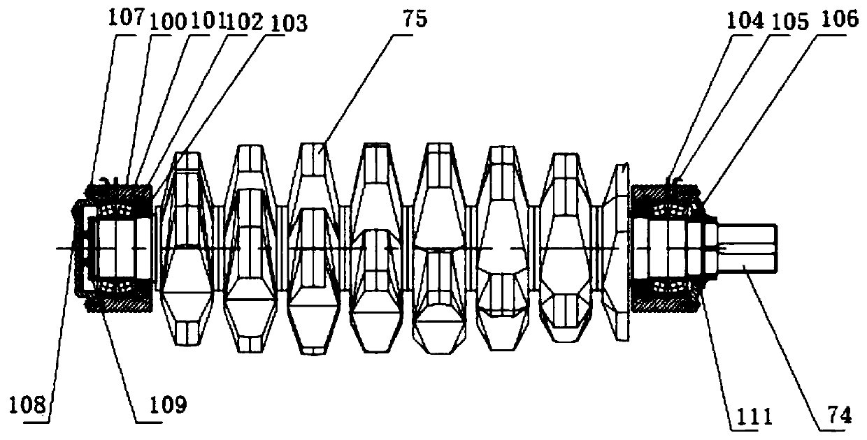 A rotary tooth crusher