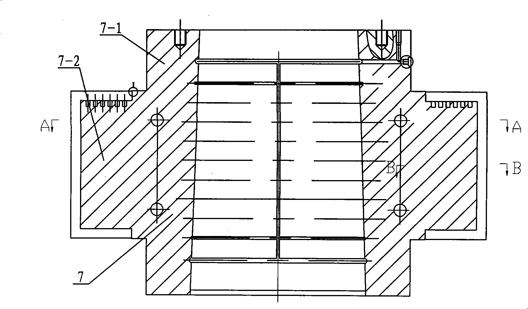 Low friction high-pressure blade rotating motor based on self-compensation compound seal technique