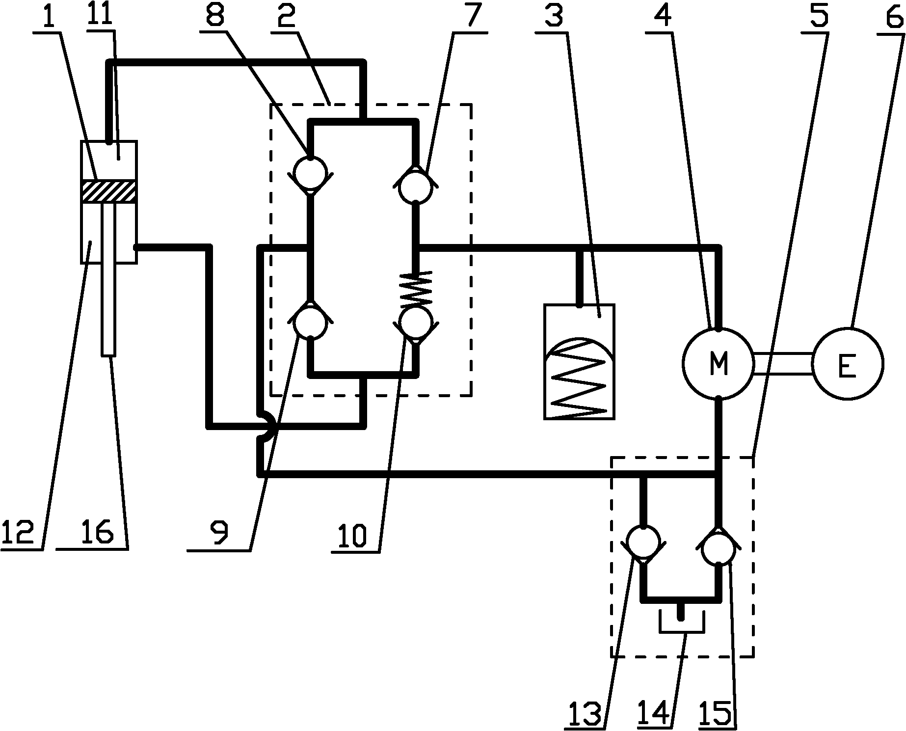 Electrohydraulic energy regenerative vibration absorber