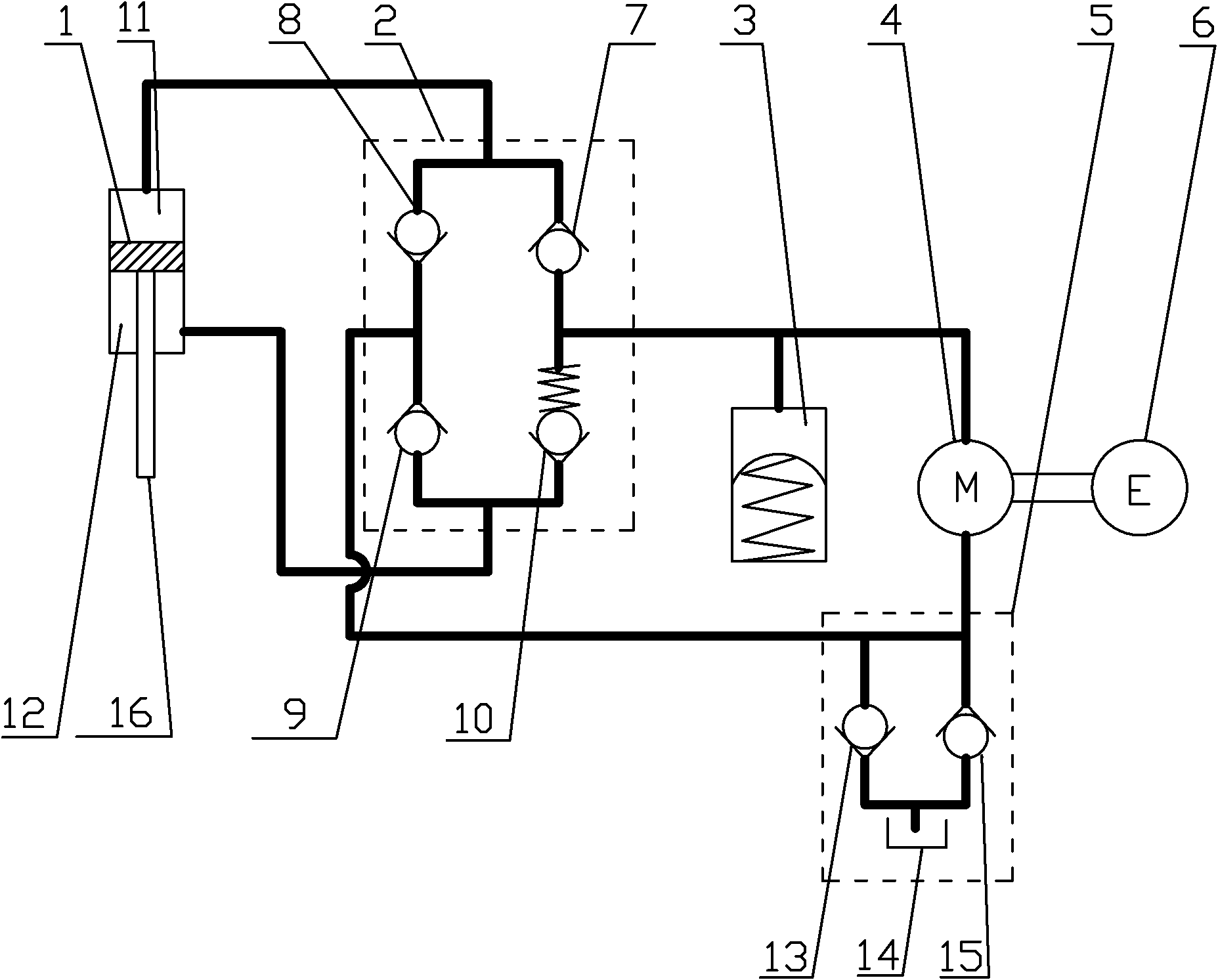 Electrohydraulic energy regenerative vibration absorber