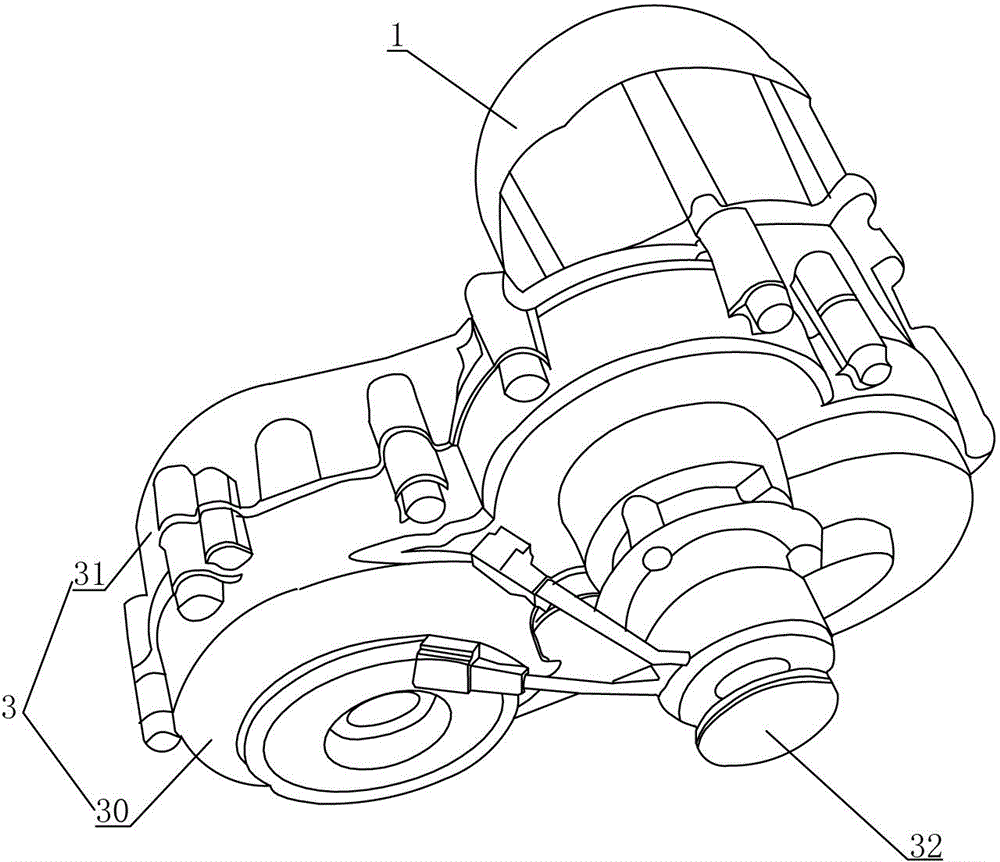 Gearbox of electric tricycle