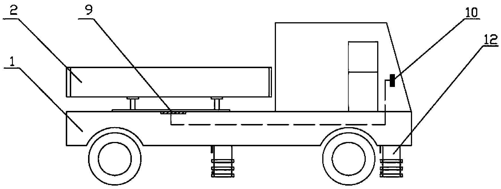 Three-way detection tilting cart with counterweights