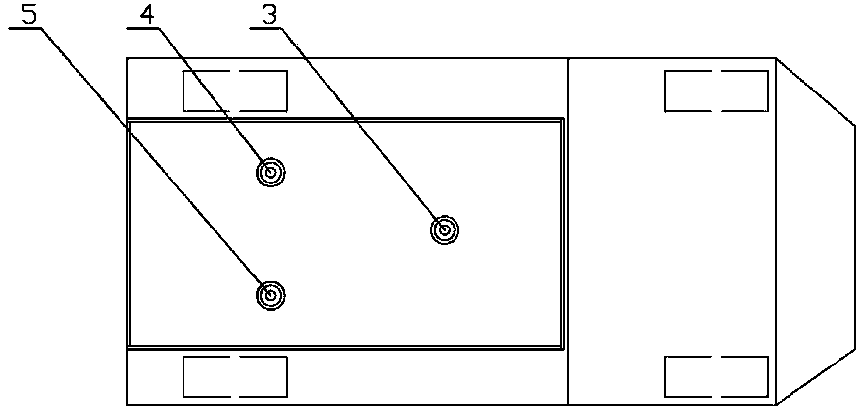 Three-way detection tilting cart with counterweights