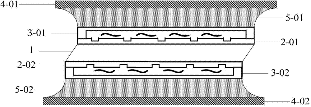 Large-face pumping slab laser module capable of efficient cooling