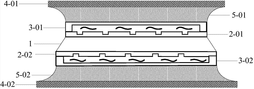 Large-face pumping slab laser module capable of efficient cooling