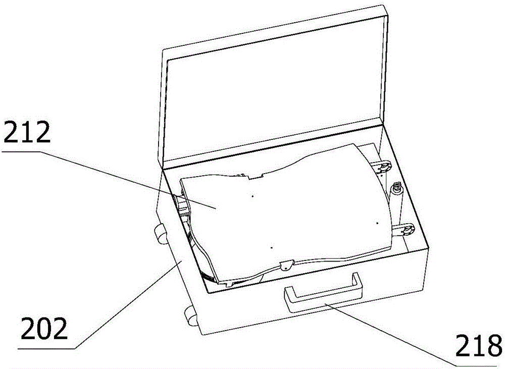 Box-type guide rail portable satellite communication antenna