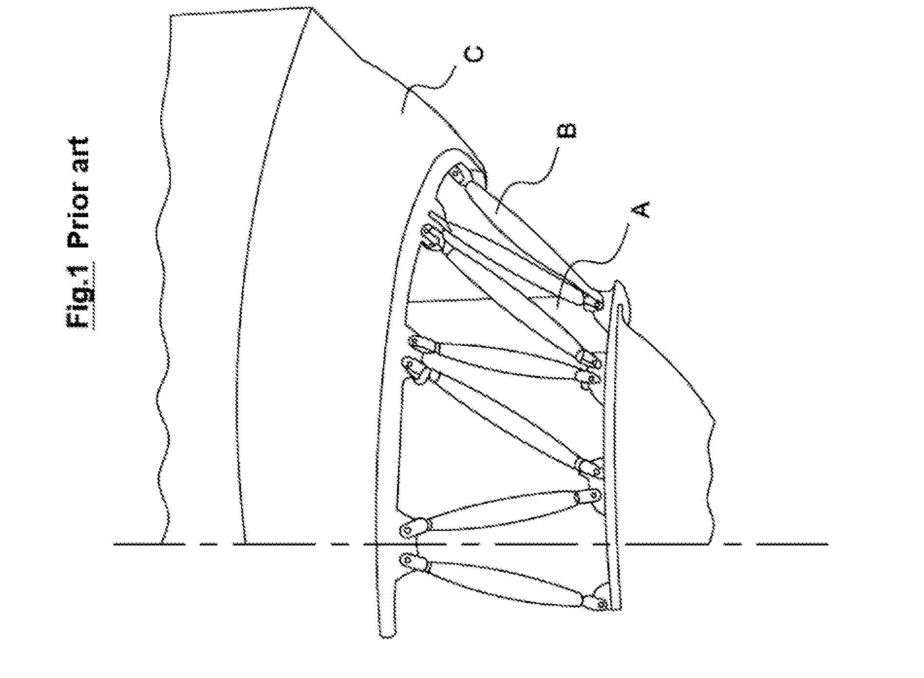 Tank retainer in an aircraft