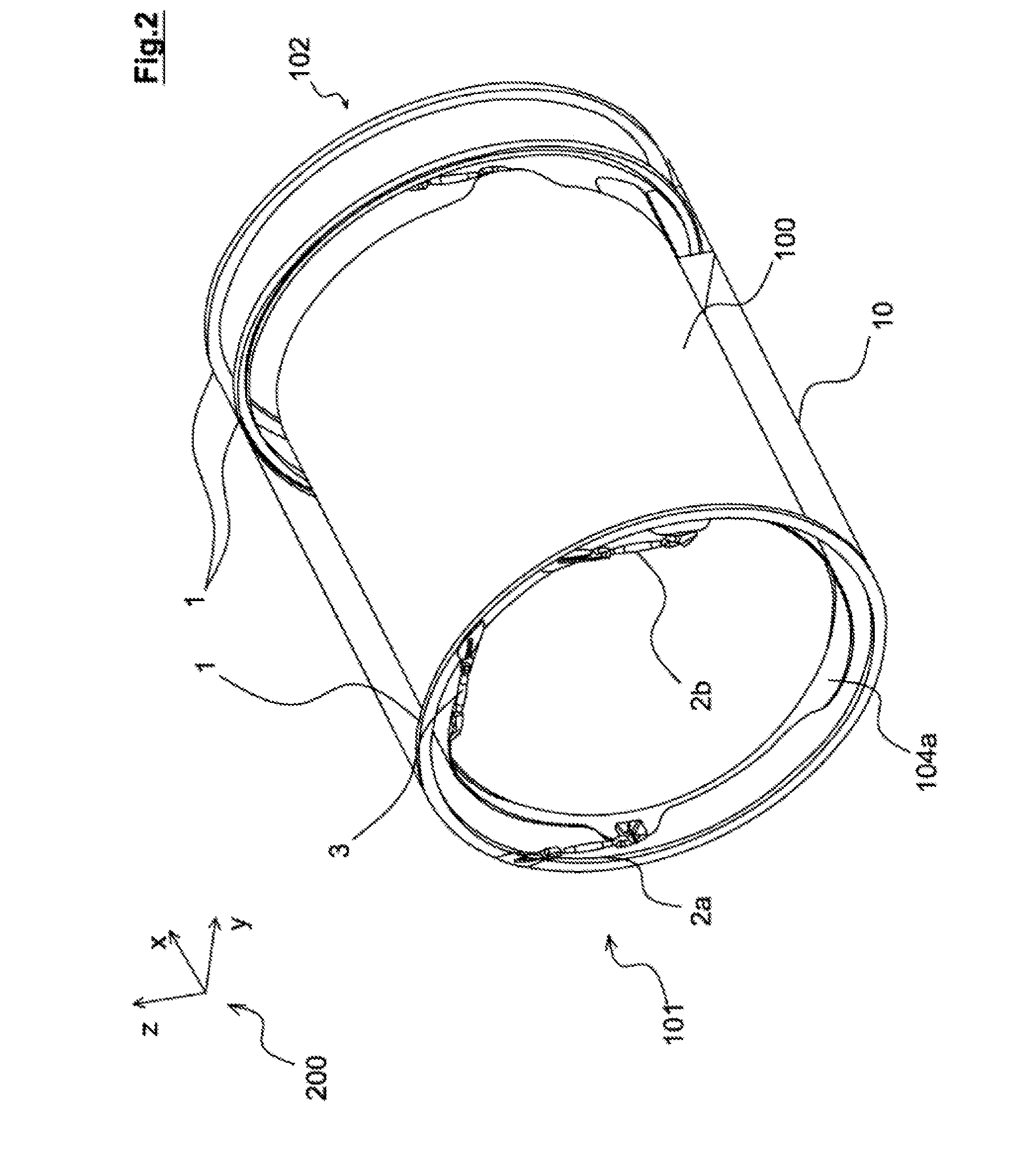 Tank retainer in an aircraft