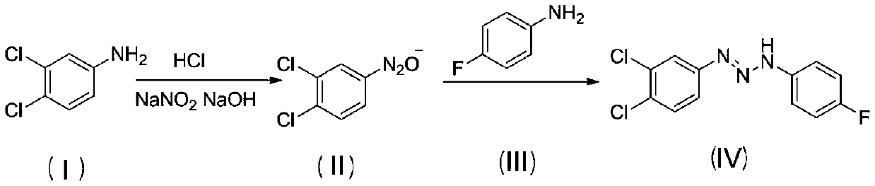 Aryl triazene compound preparation method