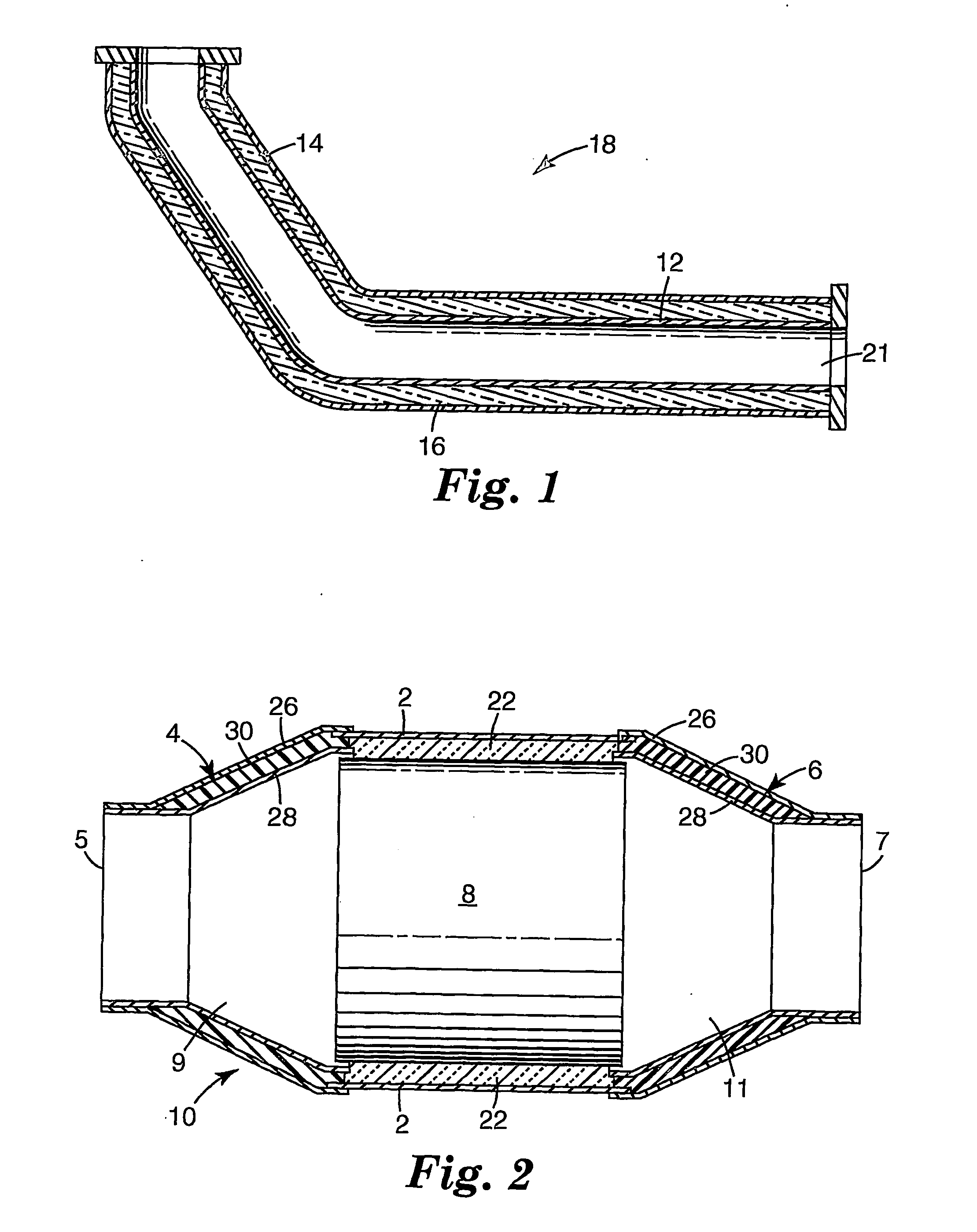 Non-classified end cone insulation for catalytic converter