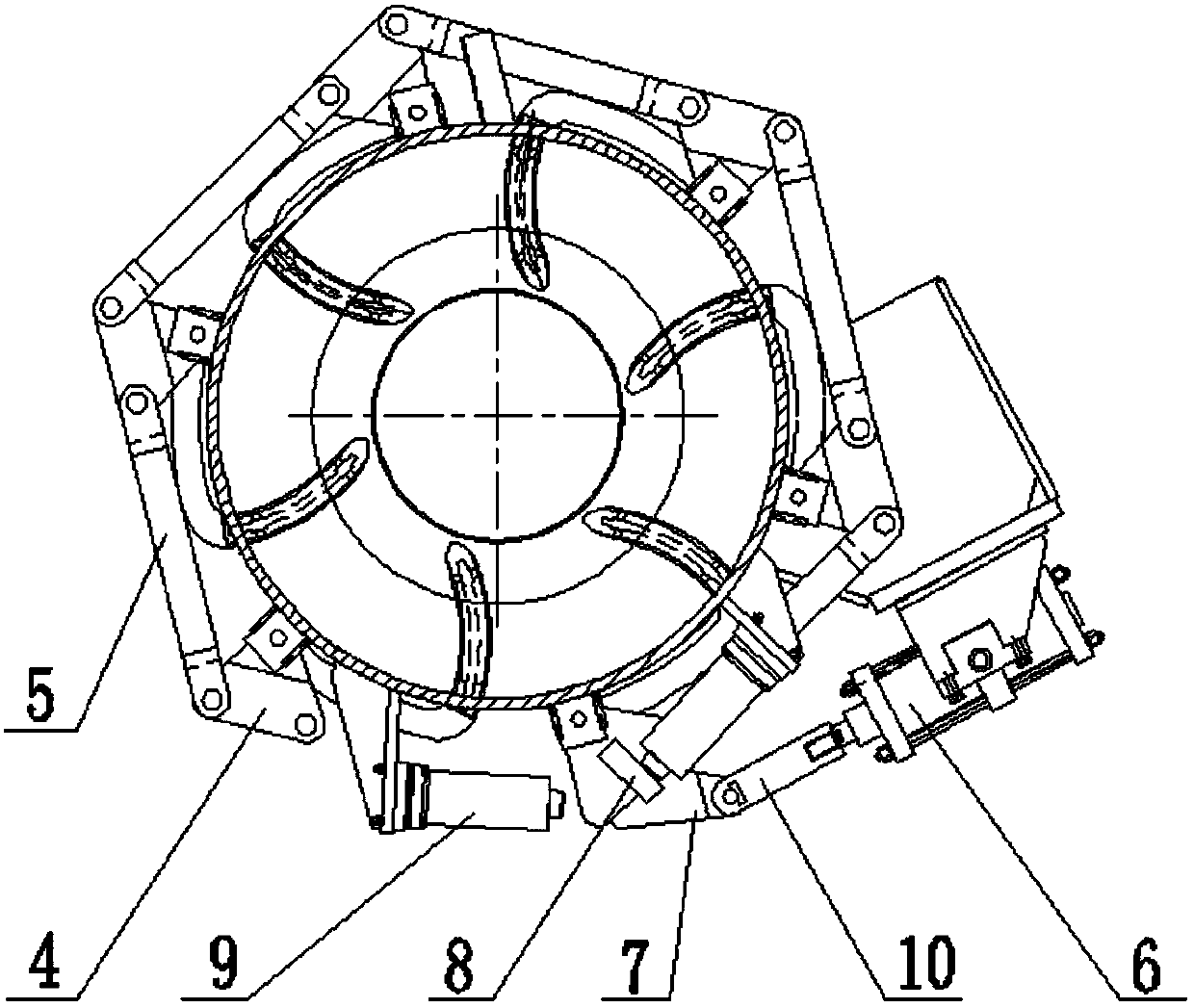 Double-supporting-arm coil collection device