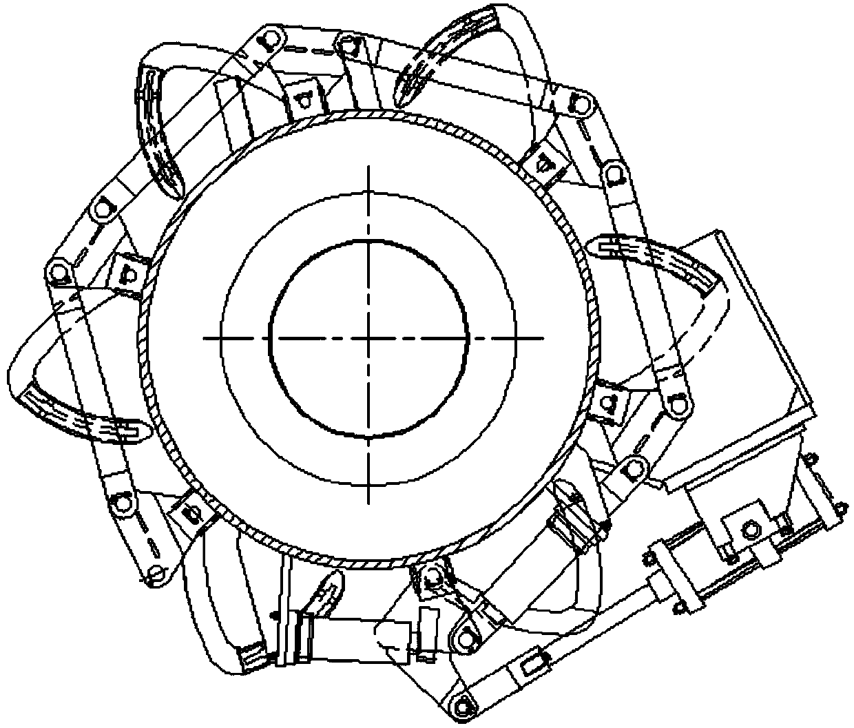 Double-supporting-arm coil collection device