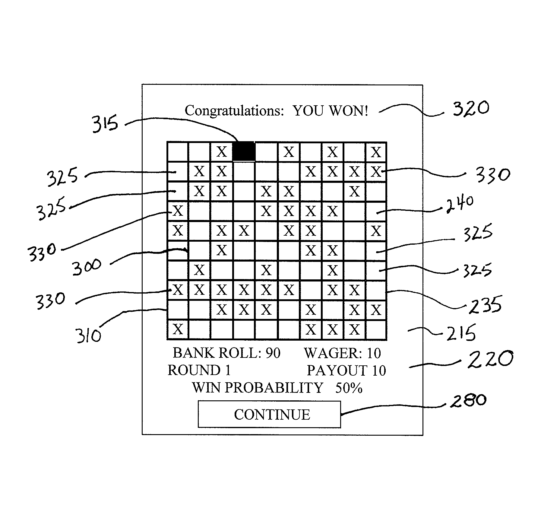 Gaming system with increasing odds of winning