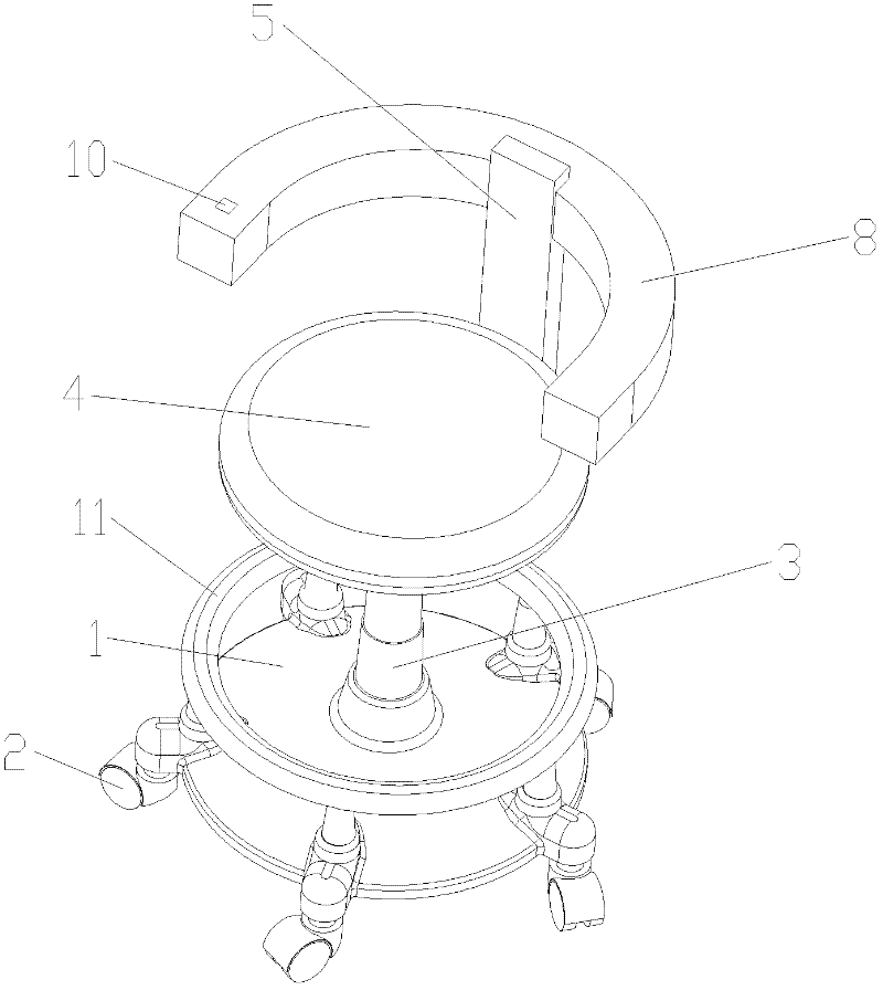 Oral cavity clinical teaching apparatus seat