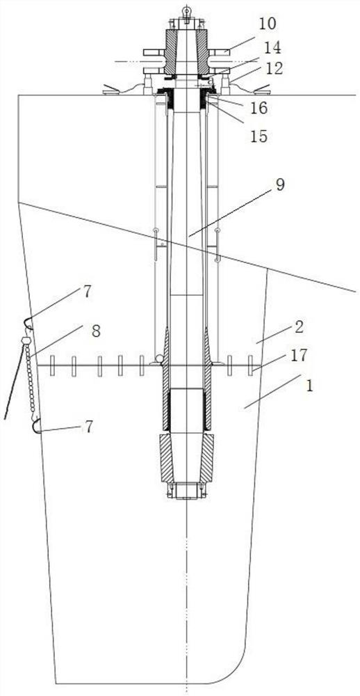 Ship rudder bearing wharf maintenance and replacement method