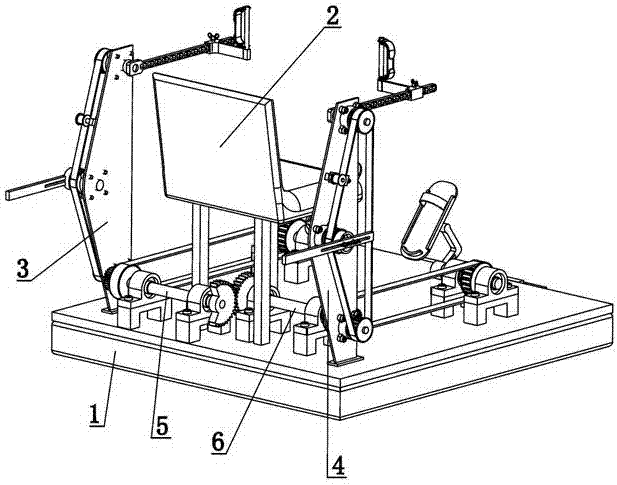 Four-limb associated movement rehabilitation training device