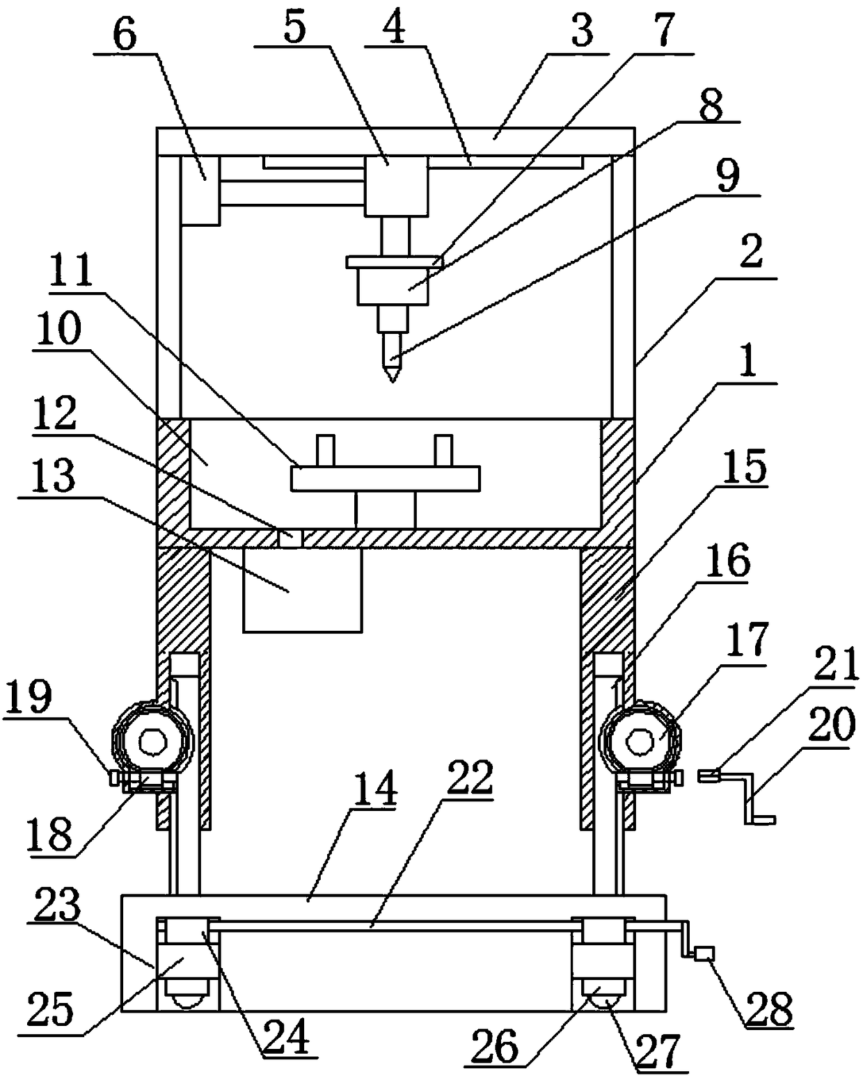 Drilling machine for household electrical appliance parts processing