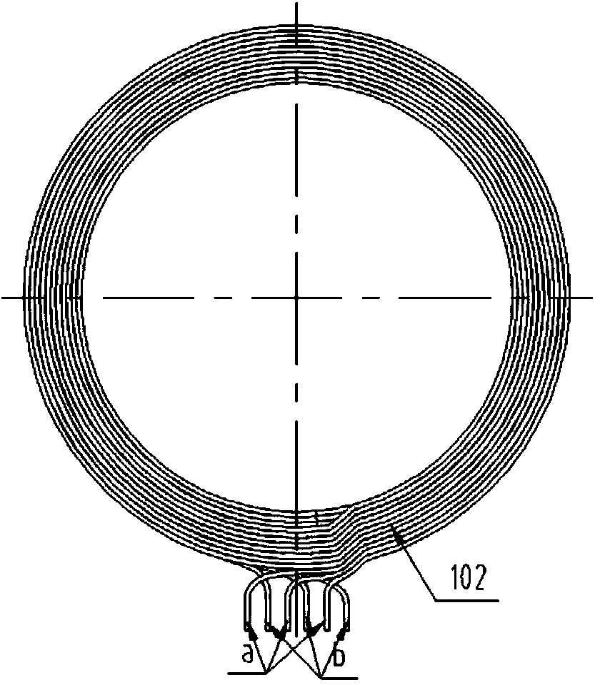 CUSP magnetic field generator coil and processing method thereof