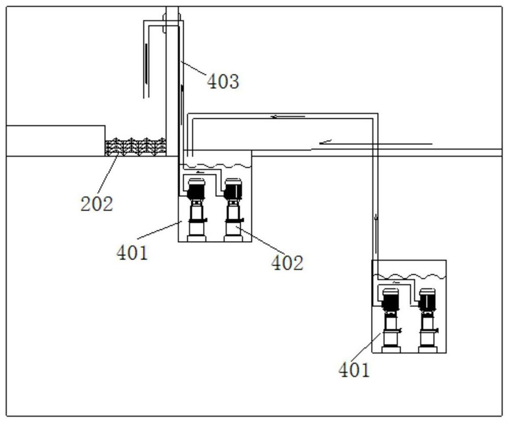 Recycling method of rain sewage in construction site