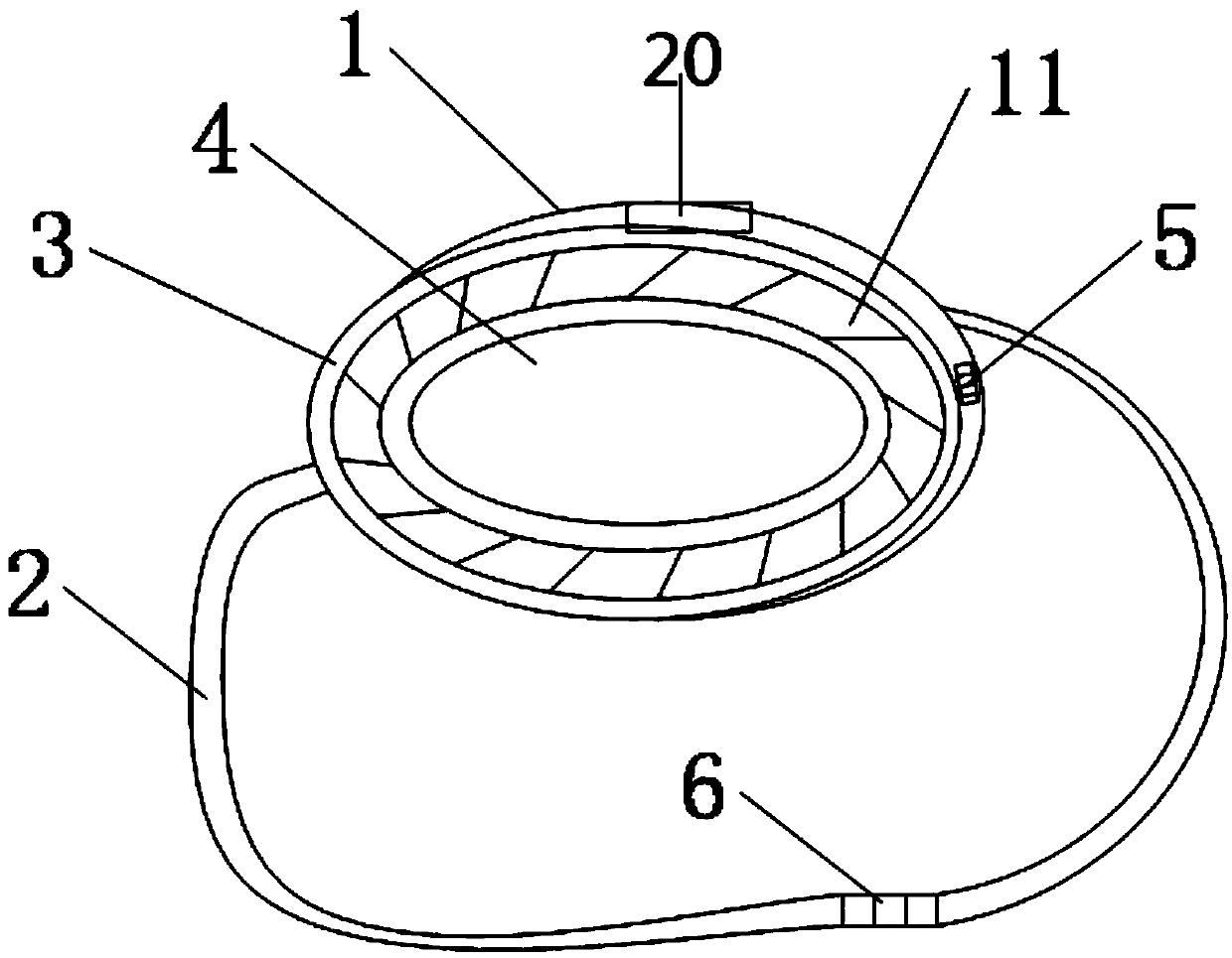 Monocular eye shield patch for peripheral facial paralysis and use method thereof