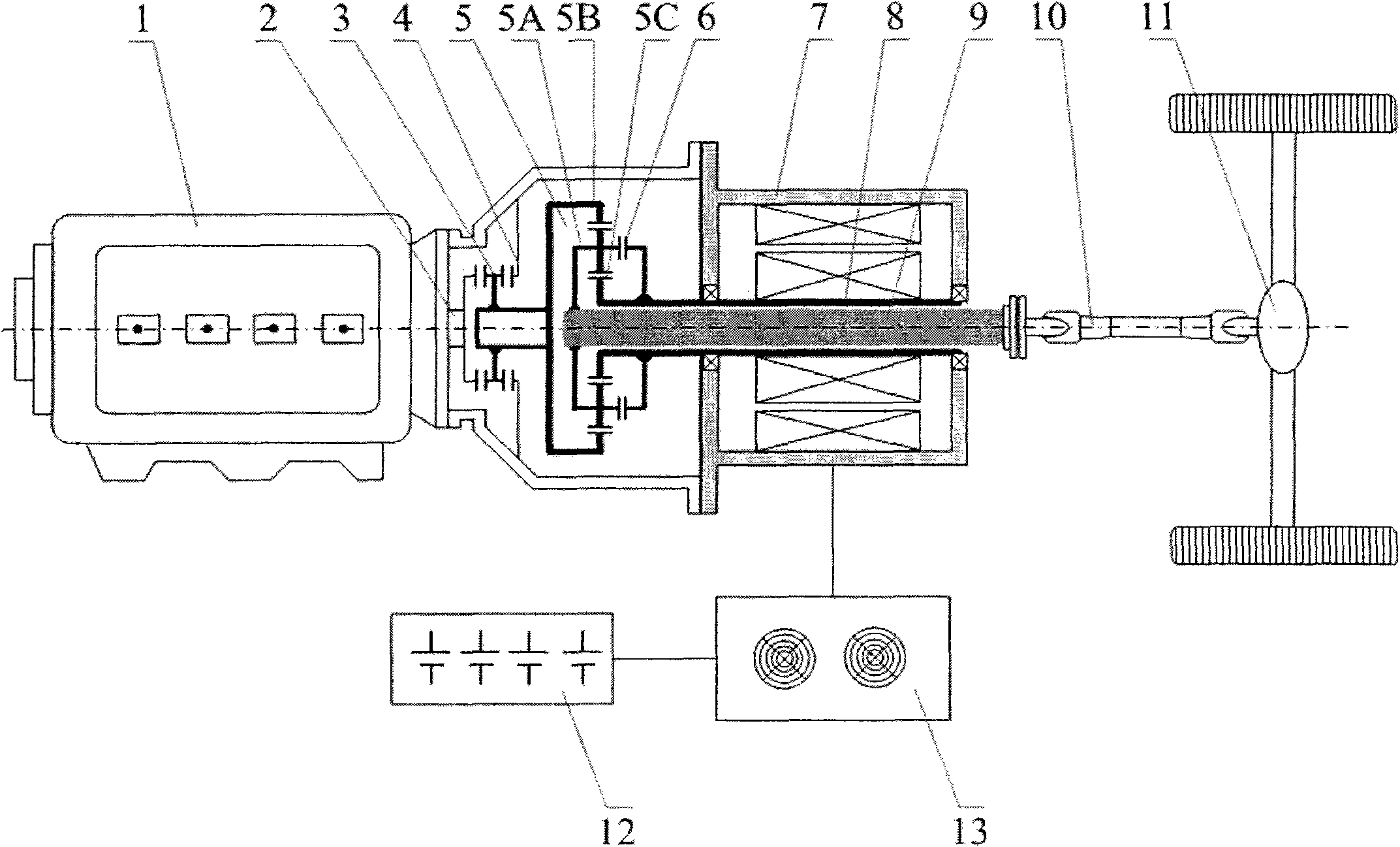 Hybrid power driving device