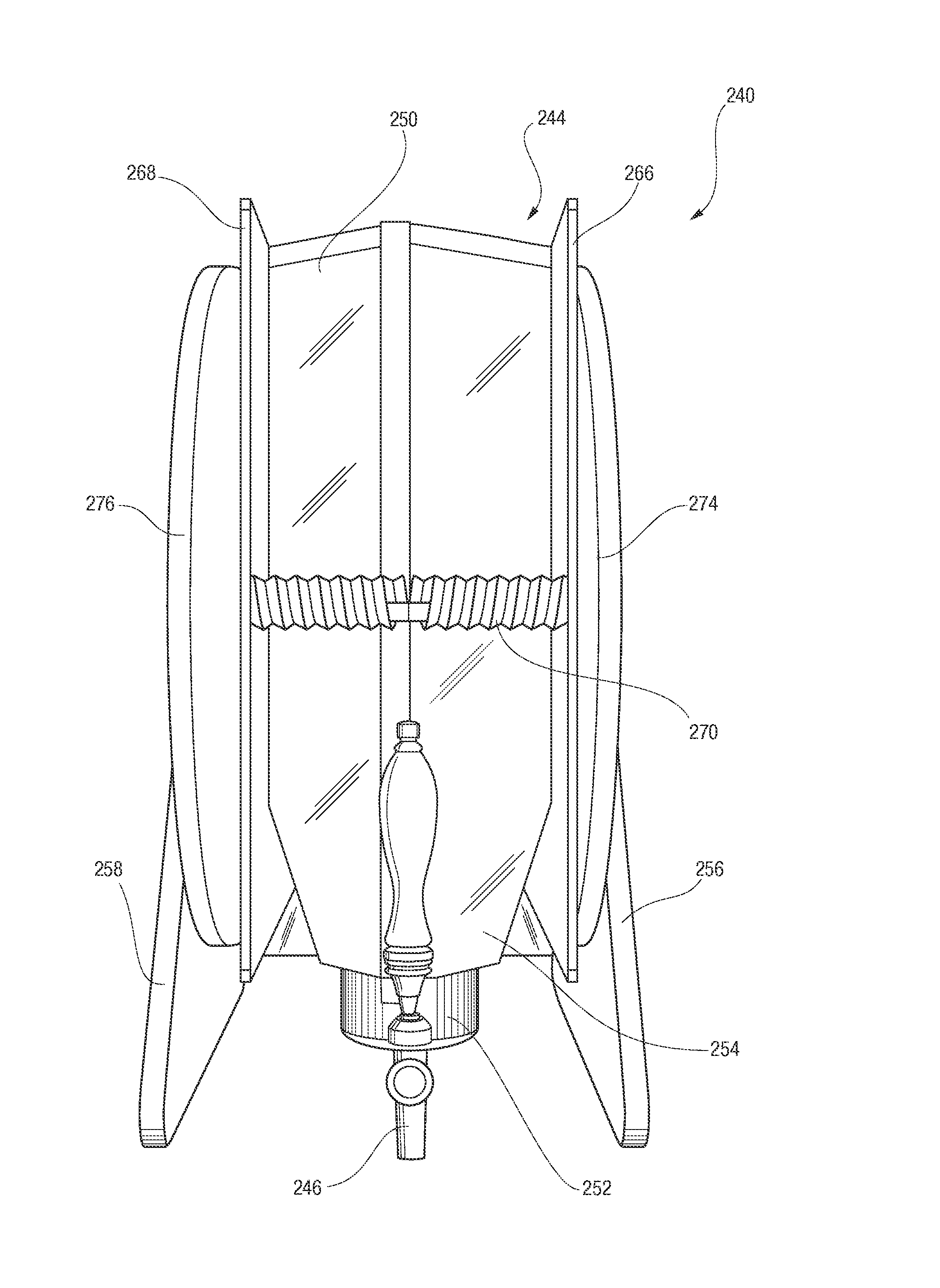 Refillable container with a zero waste dispensing system