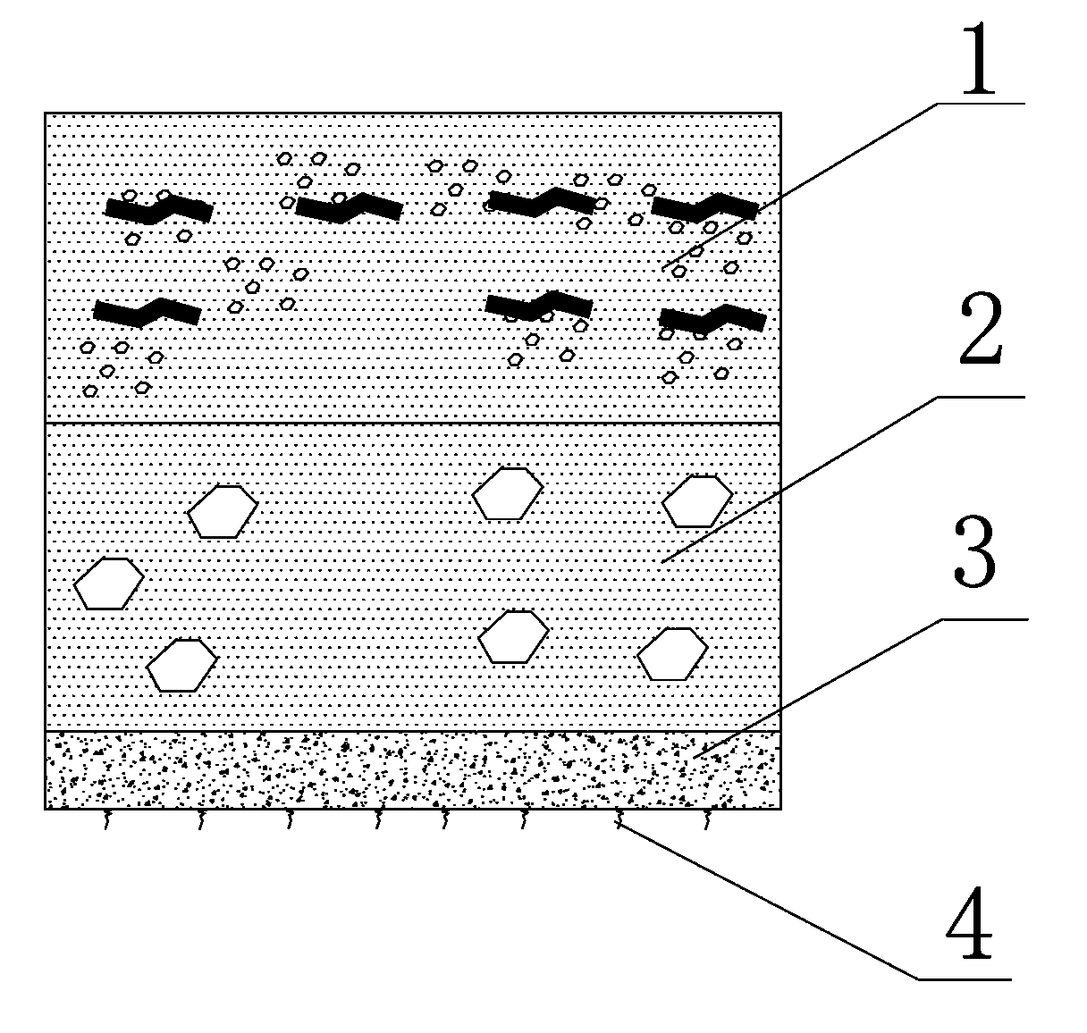 High-strength steel fiber concrete pavement structure for high-tonnage automobile and construction method