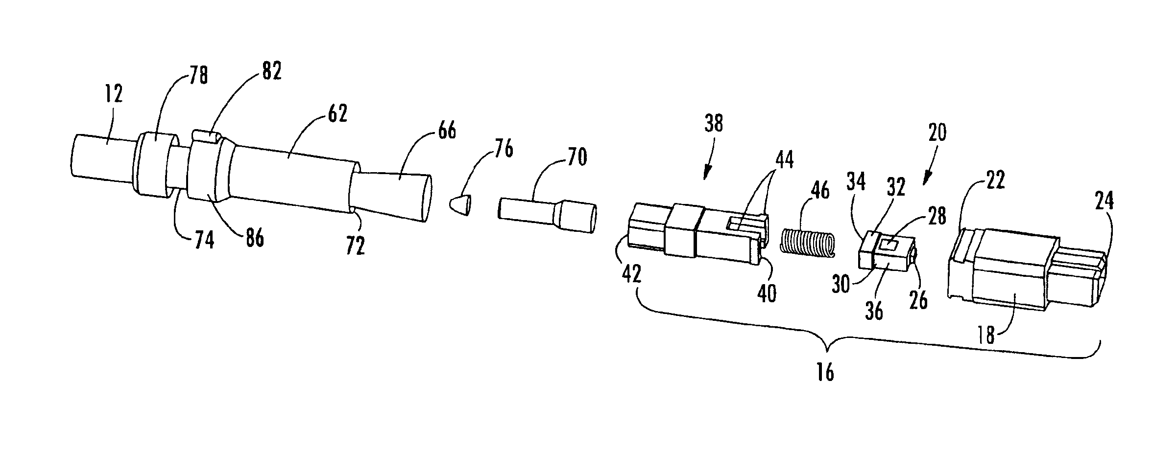 Fiber optic plug and receptacle assembly