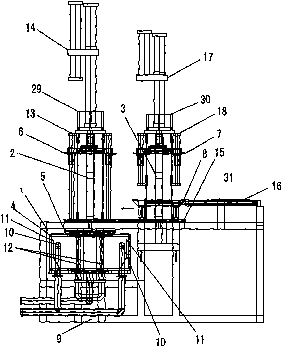 Fully-automatic molding machines for pulp molding and intermittent drainage vacuum devices thereof