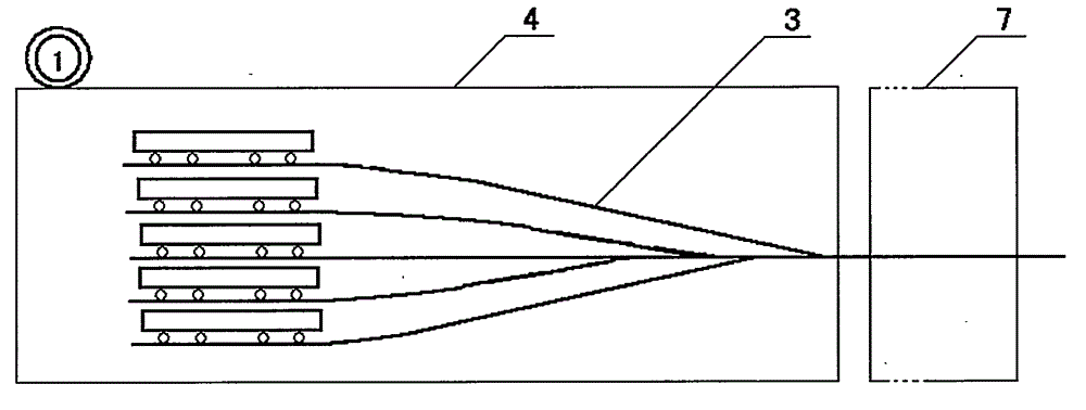 High-speed rail combing and separating combined transport connecting device